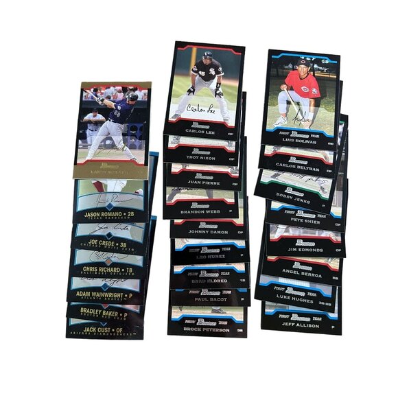 Lot Of 24 MLB Baseball Cards Various Players 2004 Topps Bowman Brand Collectible - Picture 1 of 2